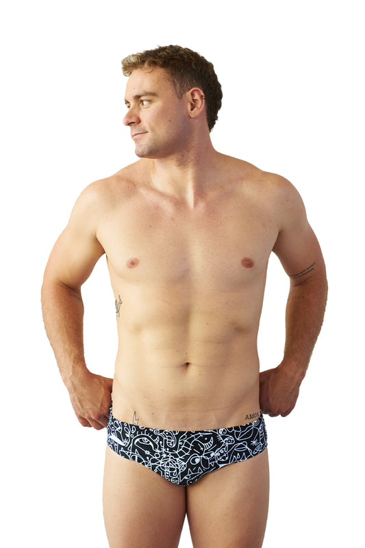 Bañador Slip Draws Negro