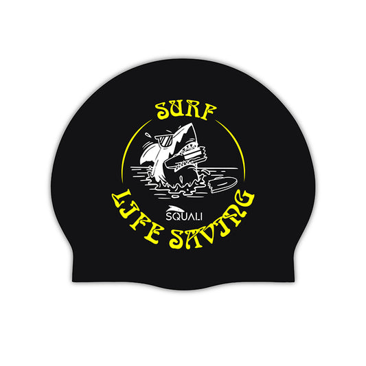 Gorro Natación Silicona Squali Lifesaving Negro