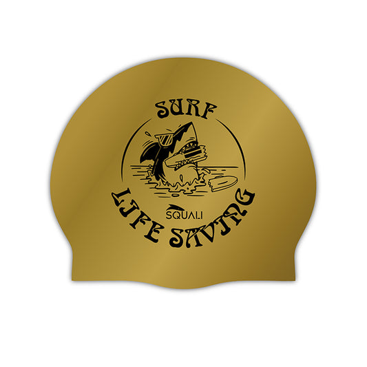 Gorro Natación Silicona Squali Lifesaving Dorado