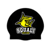 Gorro Natación Silicona Squali Negro Amarillo