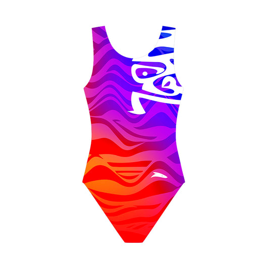 Alcobendas Orange Wide Strap Swimsuit